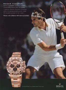 Roger Federer portant une Rolex